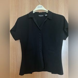 Banana Republic - V-back Button down Black - size Large